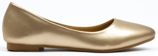 ZŁOTE WYGODNE DAMSKIE BALERINKI KLASYCZNE BONY 1