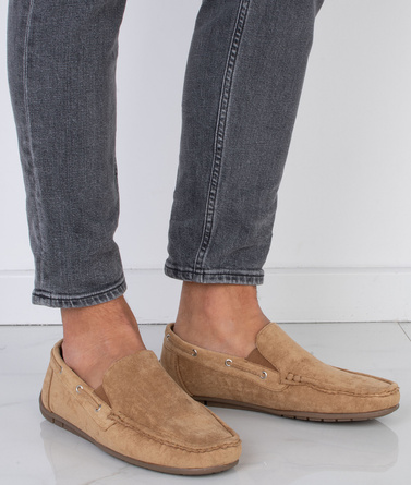 CAMEL MOKASYNY MĘSKIE PÓŁBUTY ZAMSZOWE