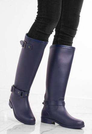 GRANATOWE MATOWE KALOSZE