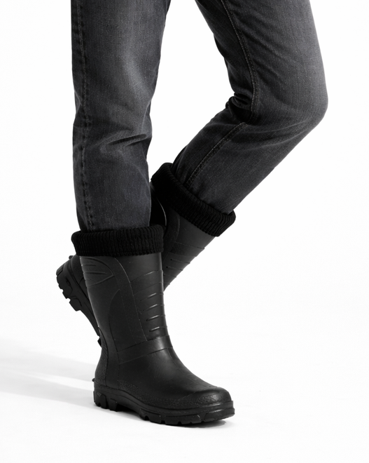 CZARNE MĘSKIE KALOSZE GUMOWCE WYSOKIE 5