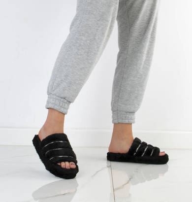 CZARNE FUTERKOWE KAPCIE KLAPKI Z CYRKONIAMI