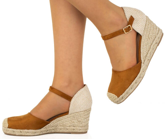 CAMEL DAMSKIE SANDAŁY NA KOTURNIE ESPADRYLE ROMINA 4