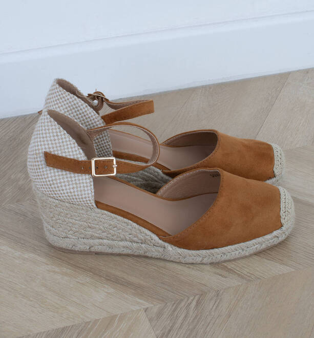 CAMEL DAMSKIE SANDAŁY NA KOTURNIE ESPADRYLE ROMINA 9