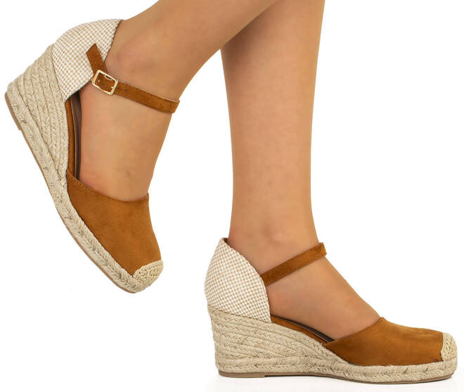 CAMEL DAMSKIE SANDAŁY NA KOTURNIE ESPADRYLE ROMINA 2