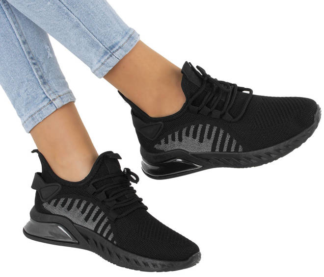 CZARNE BUTY SPORTOWE SNEAKERSY FOXY  4