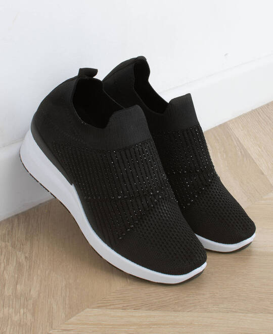 CZARNE BUTY SPORTOWE SNEAKERSY WSUWANE SLIP ON SKYLER 9