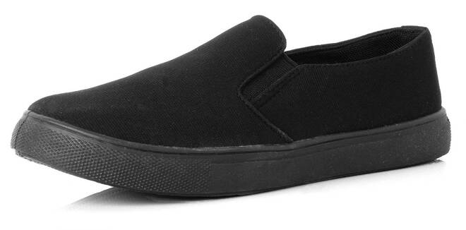 CZARNE TENISÓWKI BALERINKI WSUWANE SLIP ON EVI 3