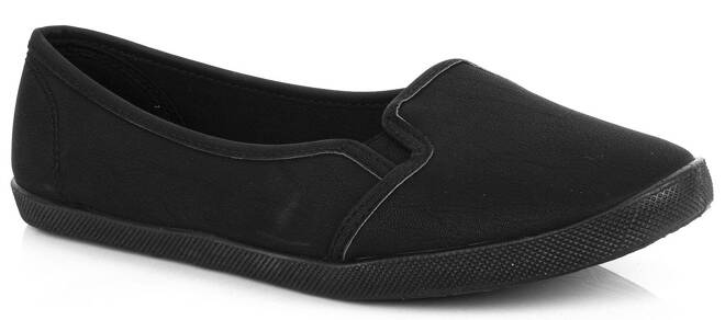 CZARNE TENISÓWKI MATOWE SLIP ON WSUWANE MARSHA 1