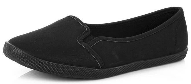 CZARNE TENISÓWKI MATOWE SLIP ON WSUWANE MARSHA 3