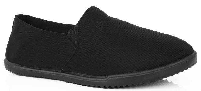 CZARNE TENISÓWKI TRAMPKI WSUWNE SLIP ON LYCRA ELVE 1