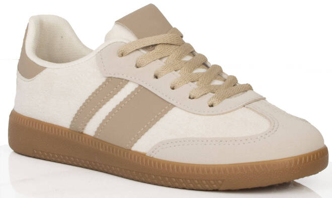 DAMSKIE BEŻOWE SNEAKERSY SPORTOWE TRAMPKI KHAKI SANDI 1